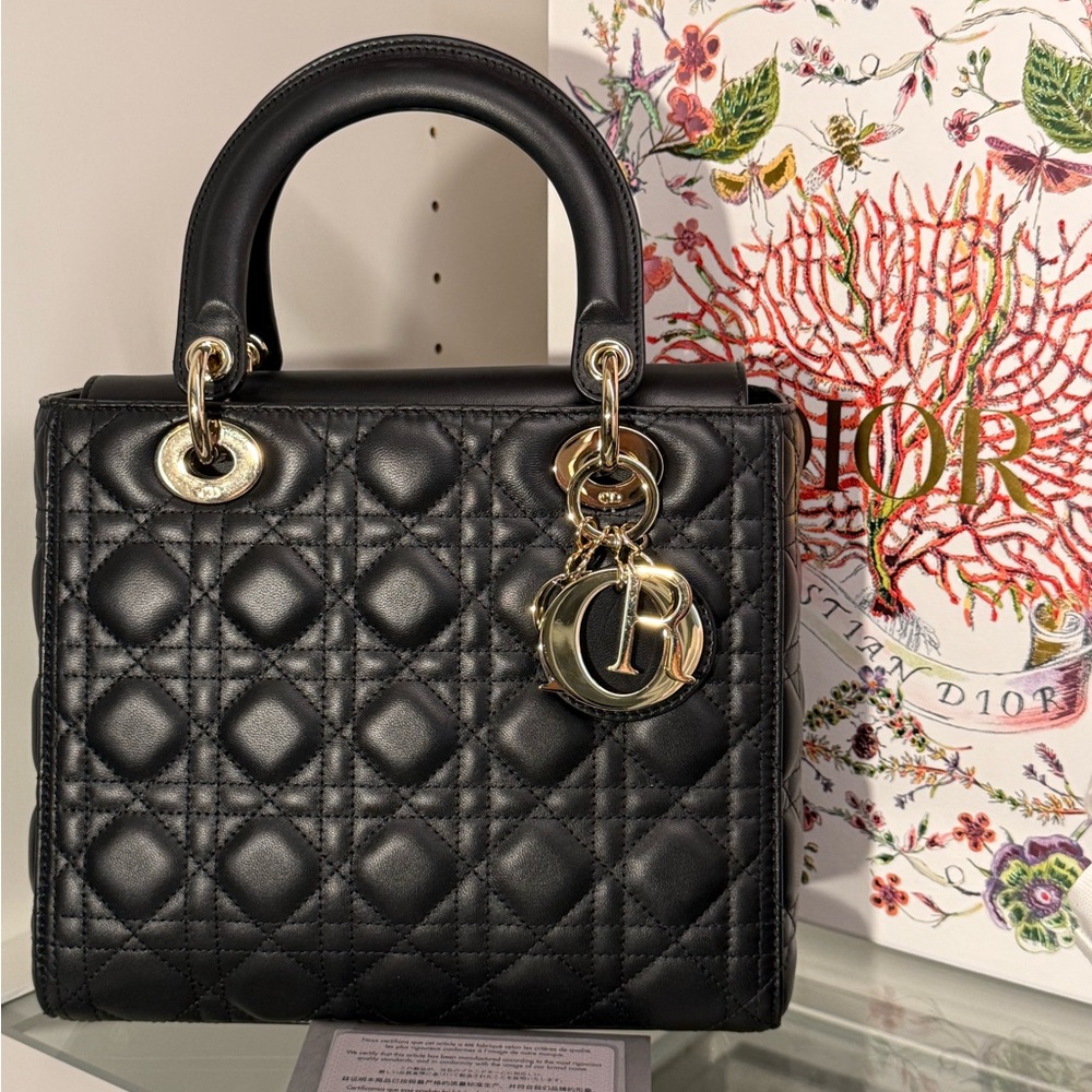 Dior Black Quilted Leather Satchel